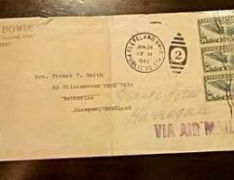 1940 USA Cleveland old posted cover to Sco...