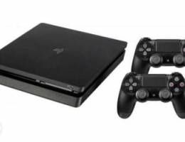 ps4 slim 1 tb + 2 controllers