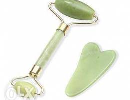 Jade roller with gua sha