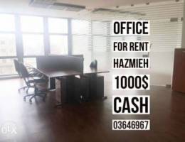 office for rent with furniture cash