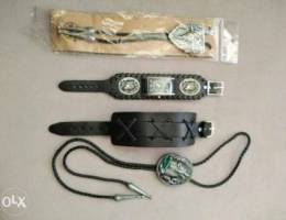 2 Wild Western neck ties + watch + bracele...