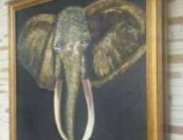 peinture Ã  l'huile Ã©lÃ©phant et bouddha