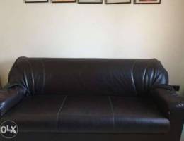 Office leather sofa/ 3 seats