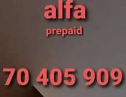 nice new prepaid alfa line