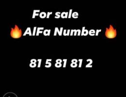 For sale special AlFa Number 800.000L.L