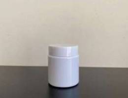 White PET plastic cosmetic jars for sale