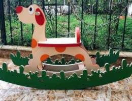 wooden rocker puppy ride on