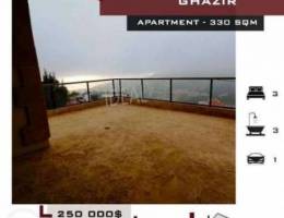 Sea view apartment in Ghazir, 330 SQM. REF...