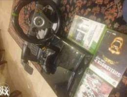 Xbox360 with (3cd,direction,frein)