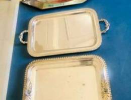 silver plated trays 3 pieces