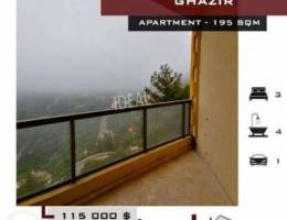 Sea view apartment in Ghazir, 195 SQM. REF...