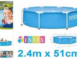 intex metal frame pool 2.40 m x 51 cm