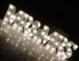 Led decoration mr&mrs