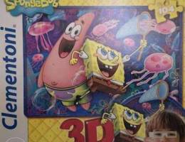 clementoni 3d vision puzzle sponge bob 104...