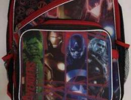 avengers school bag with lunch bag black