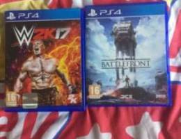 2 ps4 cds (wwe2k17) and (starwars battlefr...