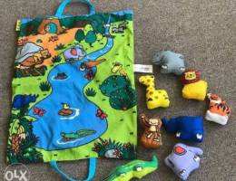 Baby toy bag with 8 animals