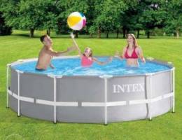 INTEX Prism Frame Pool Large Metal Above G...