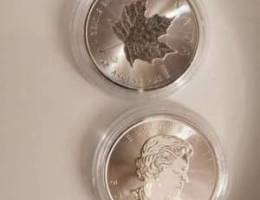 Silver maple leaf coins