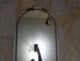 Bathroom mirror with light