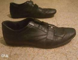 Jimmy Real Leather Black Shoes Size 43