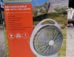 Adventuridge 12â€ Rechargeable Fan With Led...