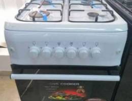 Gas oven 4 eyes white New