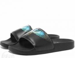 Marcelo Burlon turquoise wings slider blac...