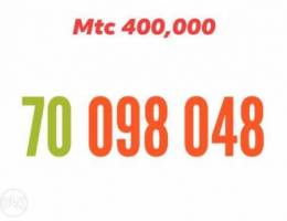 Mtc special line 098 048 for 400,000 we de...