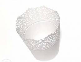 High quality plant vase metalic white