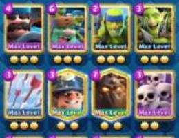 Clash royale max 70% lvl 13 ma3 stars w lb...