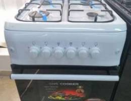 Gas oven 4 eyes white silver black New