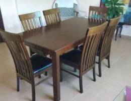 Dining table and chairs