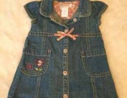 Oshkosh baby girl jeans dress size 6months