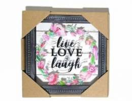 Home photo live laugh and love