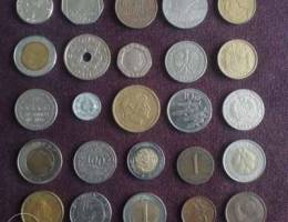 Set of 25 coins for 25 countries