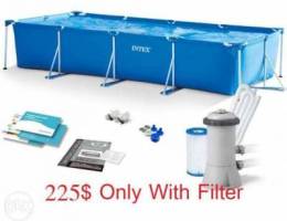 450 x 220 x 84 cm intex pool + Filter pump...