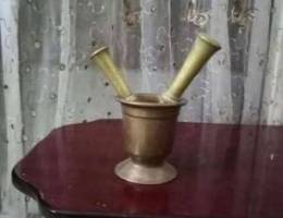 Copper mortar with two hammers about 100 y...