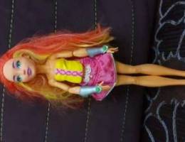 Doll with multicolored hair