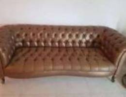 Leather full salon Chesterfield 3seaters+2...