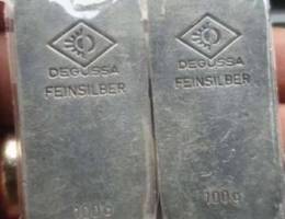 100 grams Silver bar Degussa