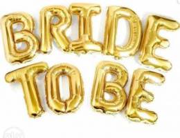 Bride to be (gold BALLOONS) 30CM each Lett...