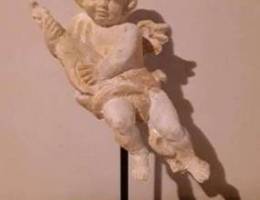 Italian papier-mÃ¢chÃ© Cherub mounted on woo...