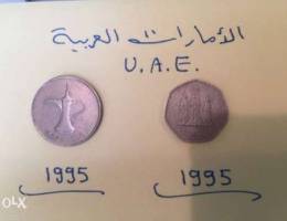 Old UAE Coins ( 2 Pieces ) Ø¹Ù…Ù„Ø© Ù…Ø¹Ø¯Ù†ÙŠØ© Ù‚Ø¯ÙŠ...