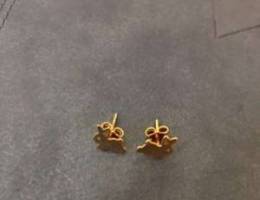 Gold 18KT Bunny Earrings