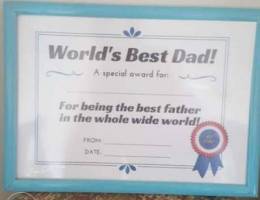 Frame decoration for fathers day