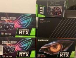 GPU RTX 3060, 3060ti, 3070, 3080, 3090