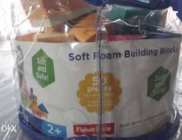 Soft building foam blocks