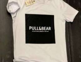 pull & bear black and white t shirt cotton...