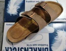 Birkenstock slippers two straps beige big ...